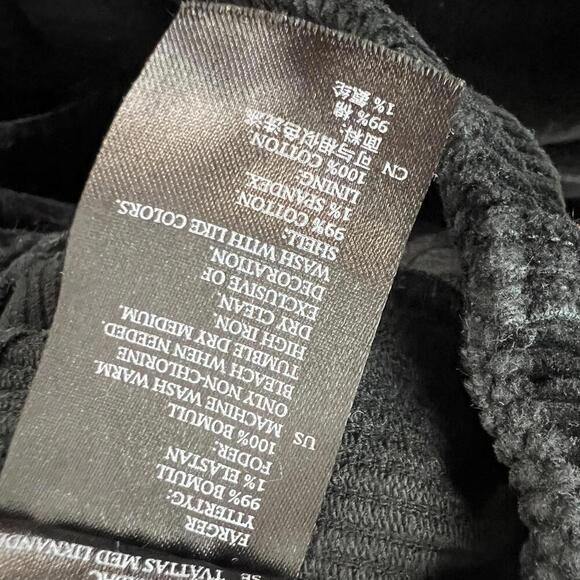 Monki Women's Size 36 EU 6 or 8 US Black Corduroy Ankle Length Pants - Picture 11 of 14